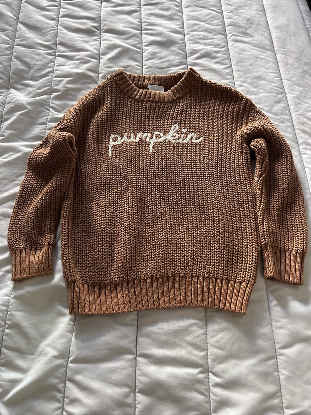 LC Lauren Conrad Brown 'pumpkin' Knit Sweater
